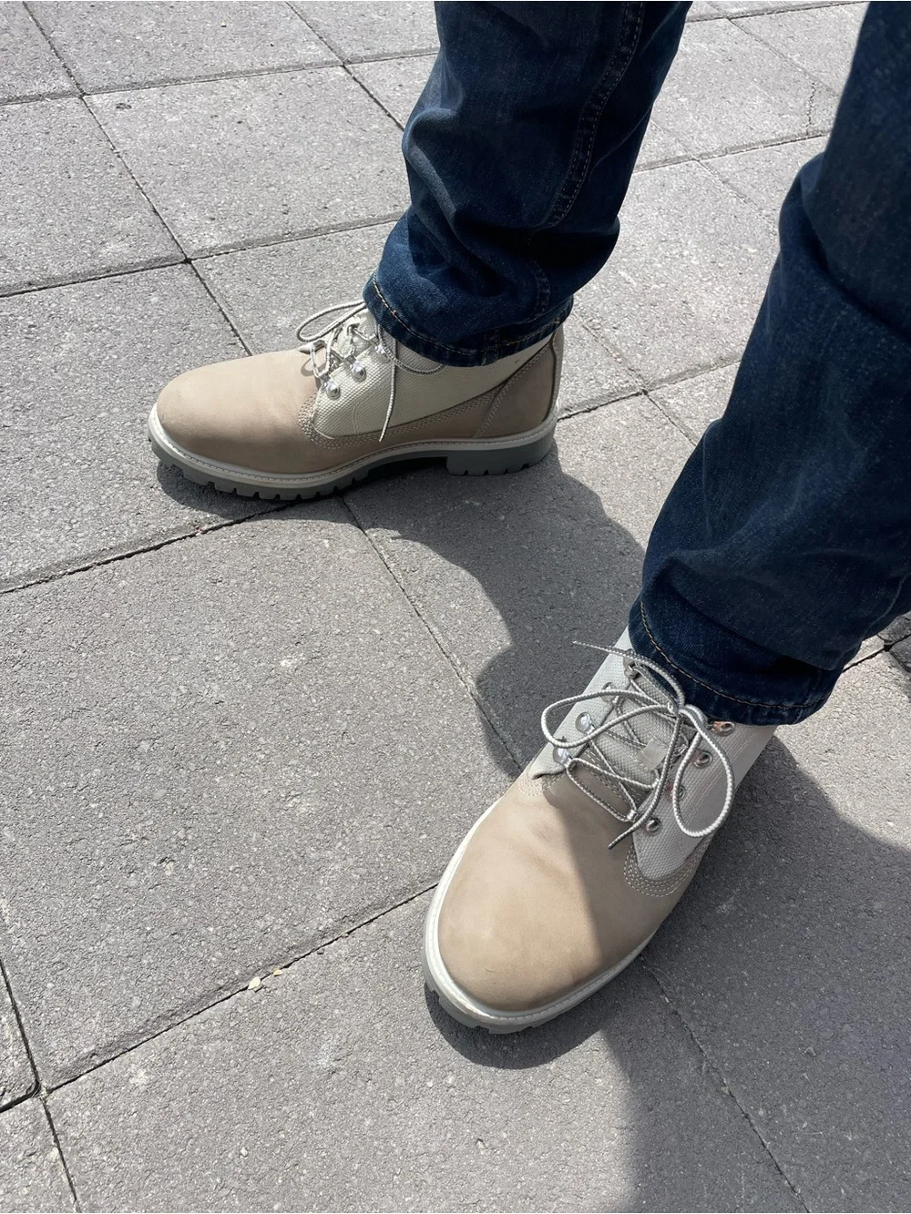 Timberland 2016 men's campsite boots in grey leather and canvas.